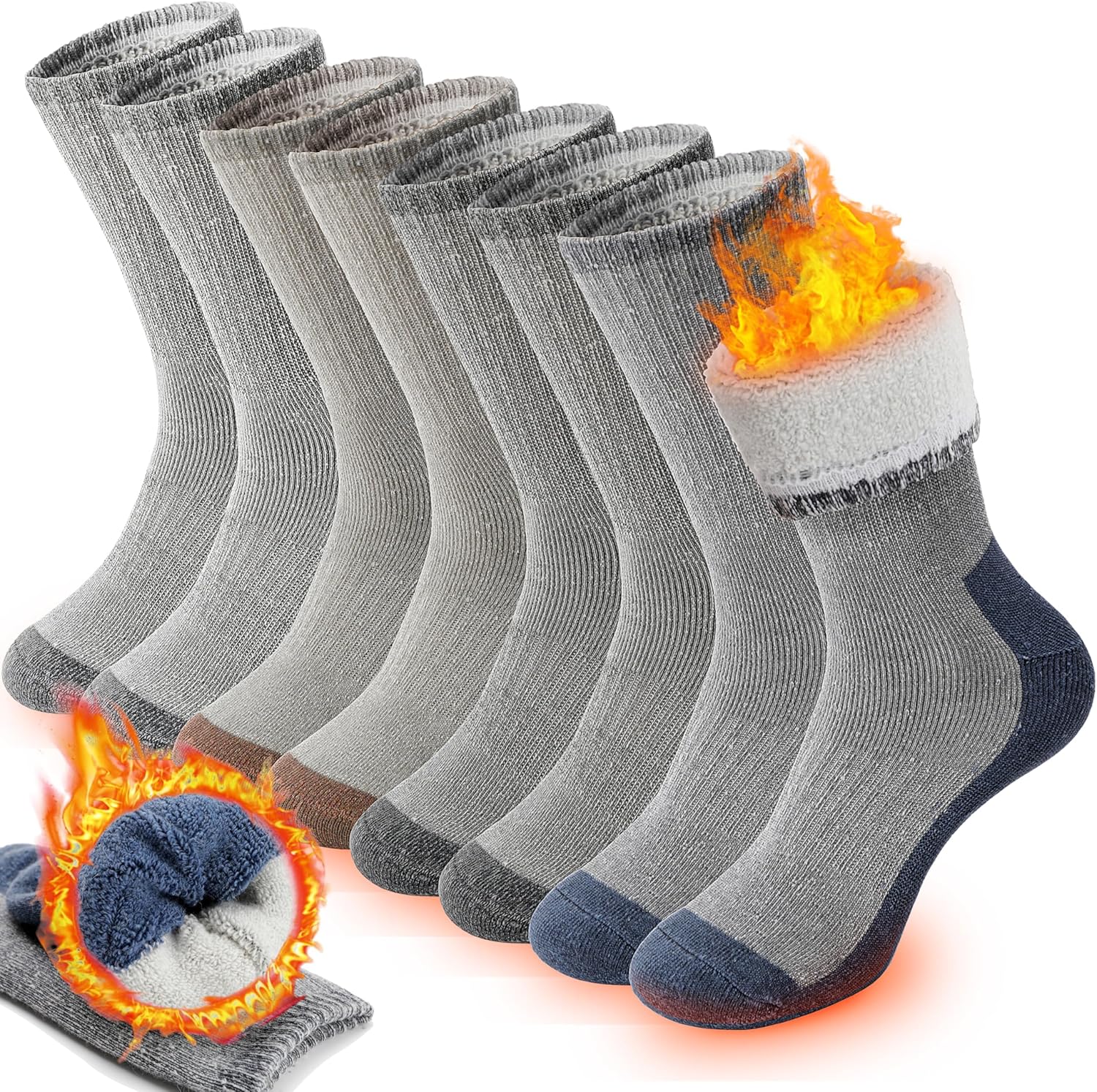 PROETRADE Merino Wool Thermal Walking Socks for Men & Women Warm Thick Winter Hi...