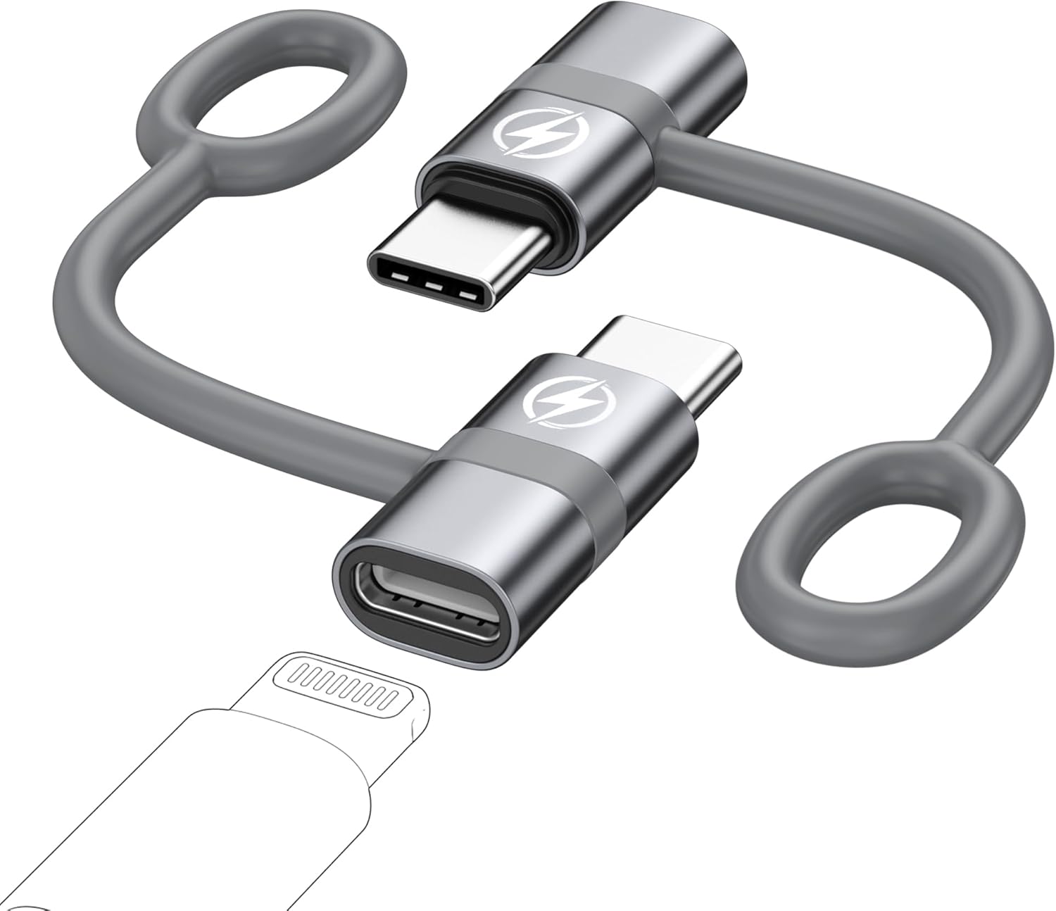 RAVIAD Lightning To USB C Adapter (2pack) Lightning Female to USB C Male Adapter...