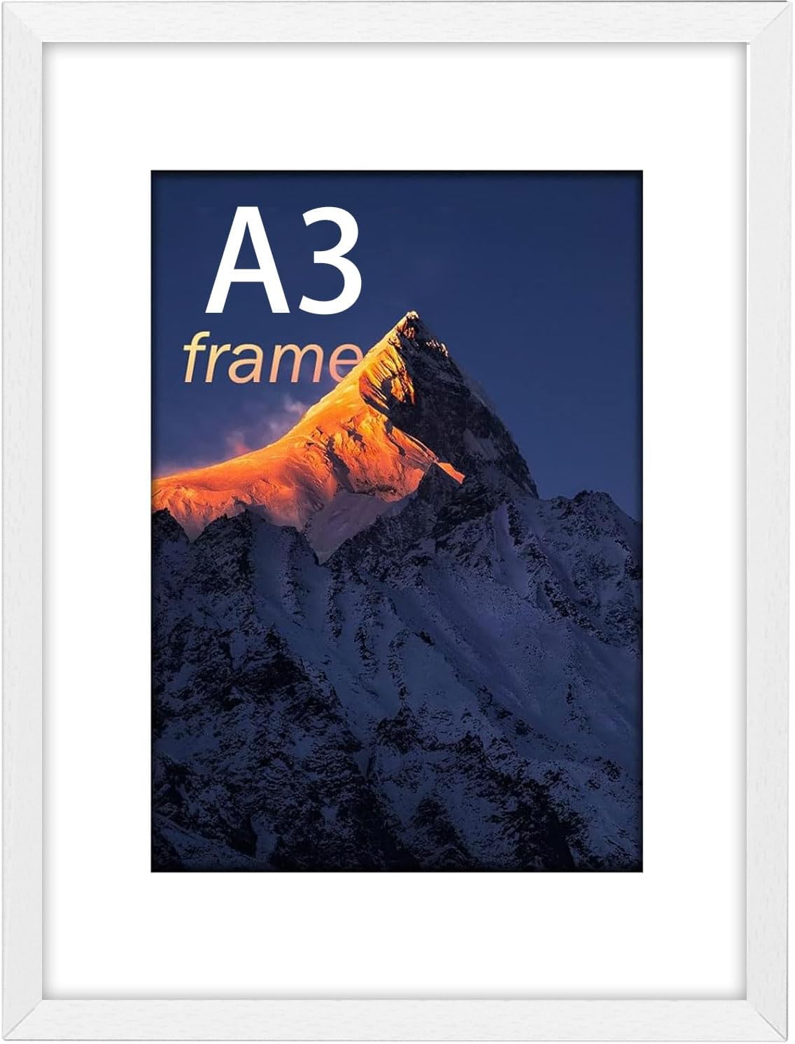 wyewye A3 Picture Frame, Frame for A3 Print, A3 Frame with Plexiglass and Mount,...