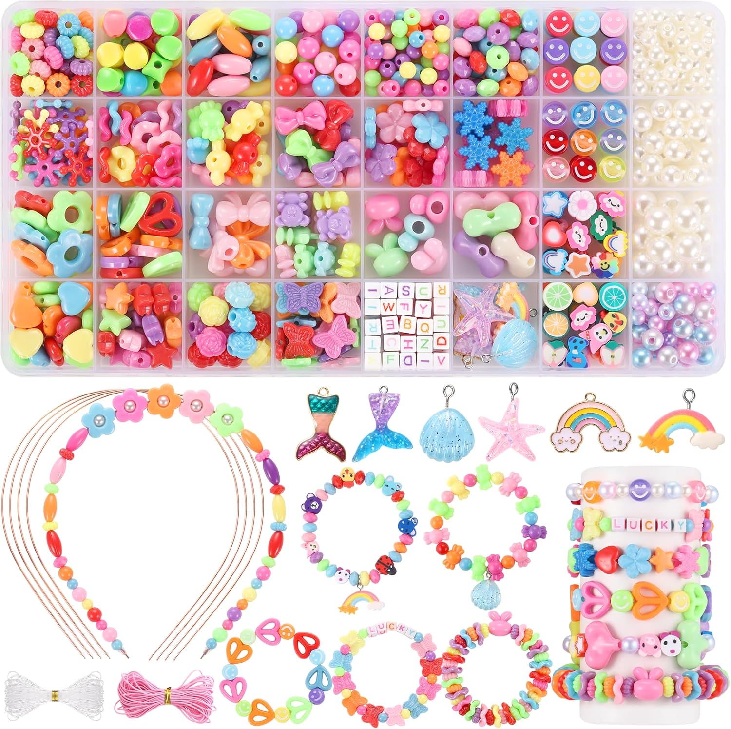 Funtopia Bracelet Jewellery Kits for Girls, 32 Types Jewellery Making Kit Arts a...