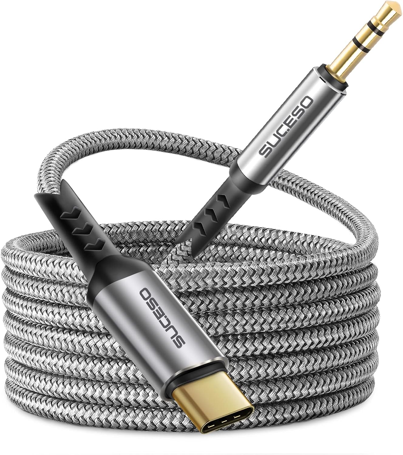 SUCESO USB C to 3.5mm Aux Audio Jack Cable Type C to 3.5mm Male Headphone Car St...