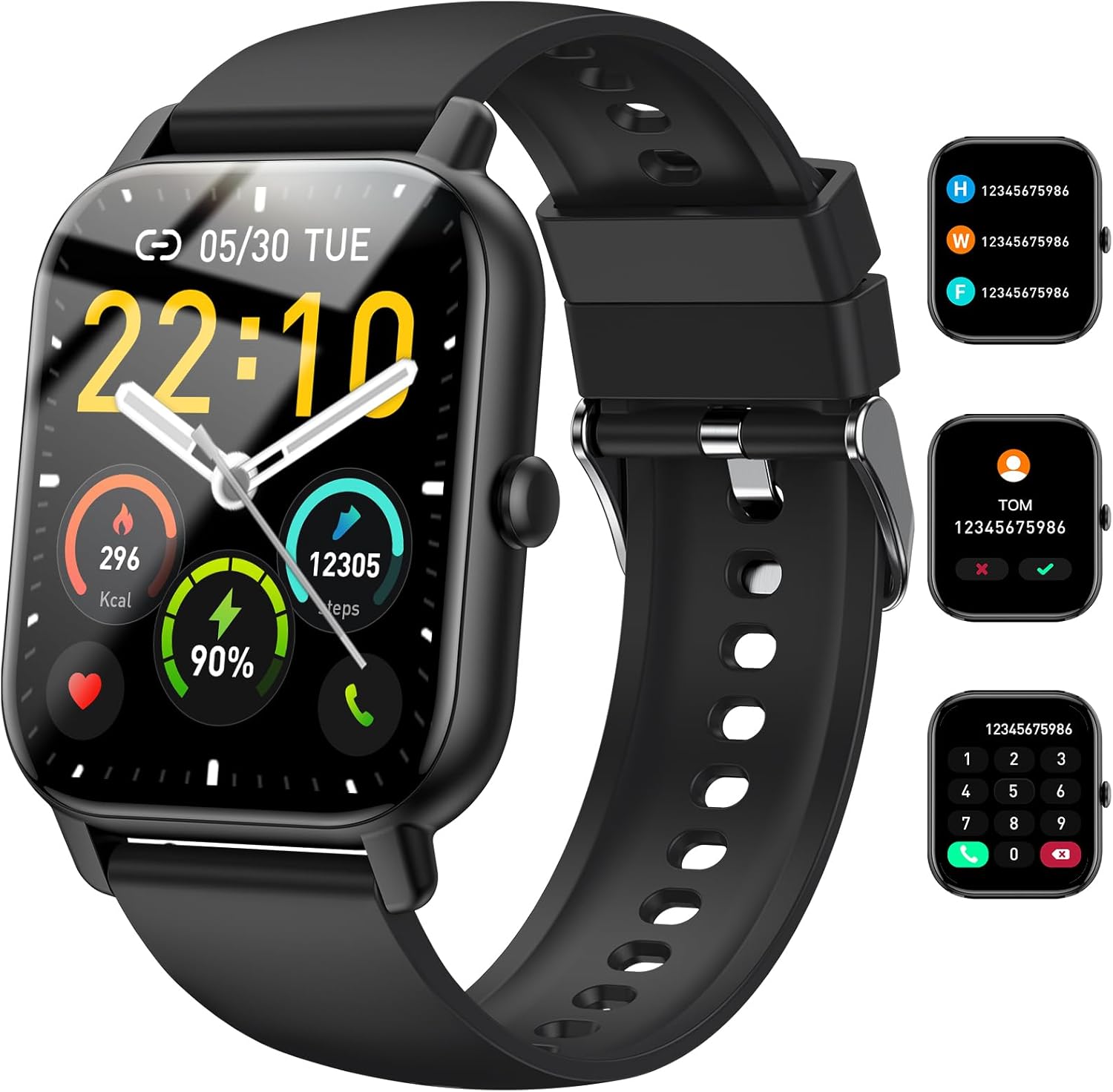 Smart Watch for Men Women Answer/Make Calls, 1.85" Touchscreen smartwatch with H...