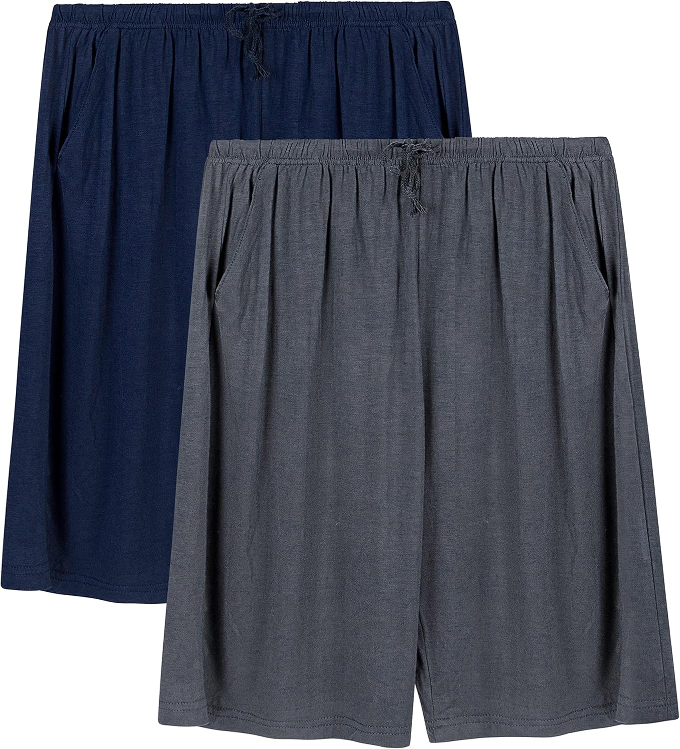 2 Pack Men's Lounge Wear Pyjama Shorts Super Soft Comfy Men's Pyjama Shorts Bott...