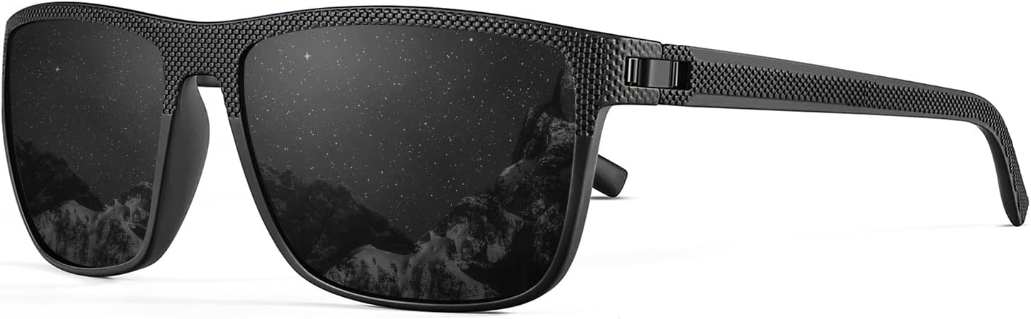 HENGOSEN Sunglasses Mens Polarised, Classic Vintage Sun Glasses, Lightweight Fra...