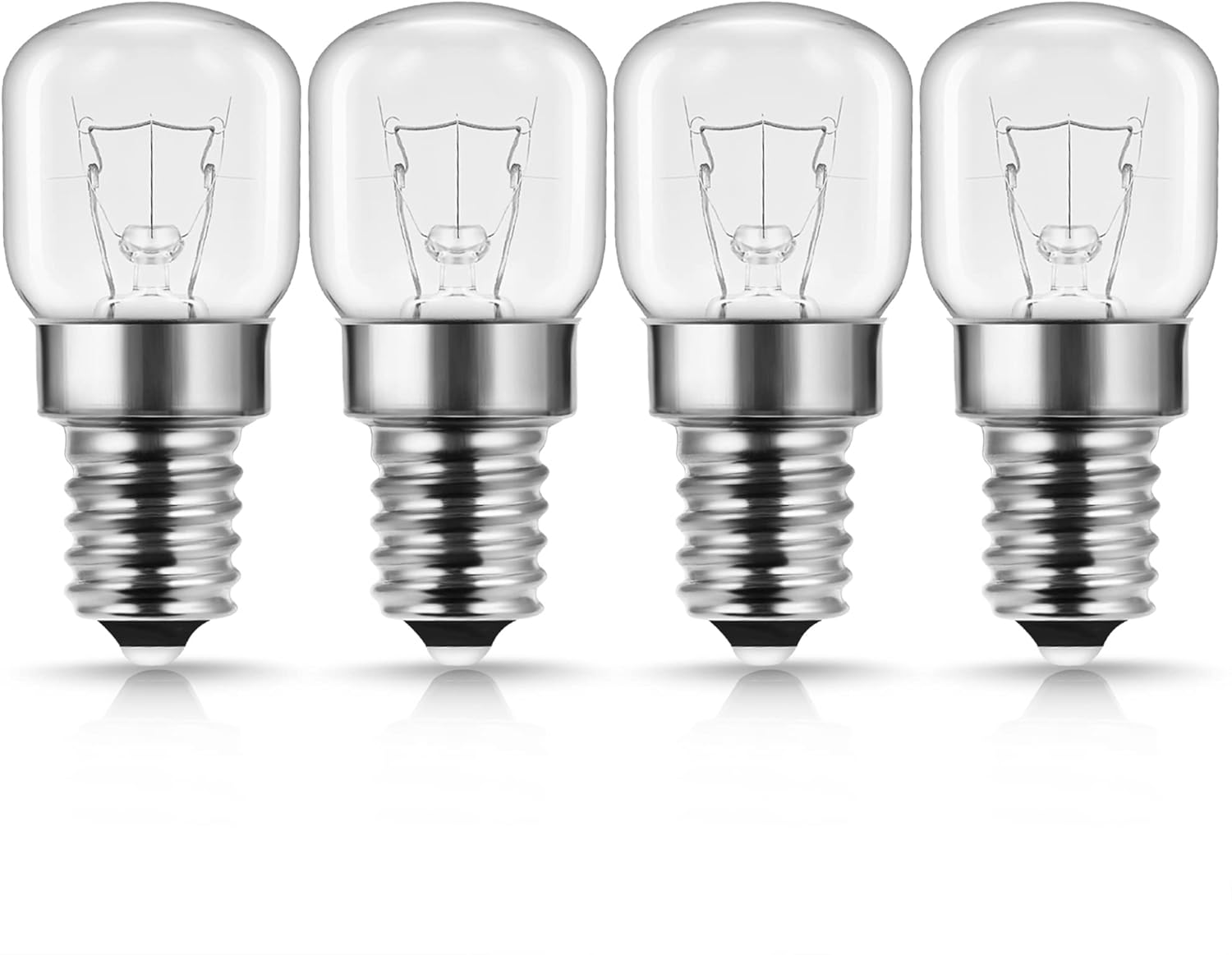 Techgomade 4X 25W Incandescent Bulb, E14 Small Edison Screw Base, Oven Light Bul...