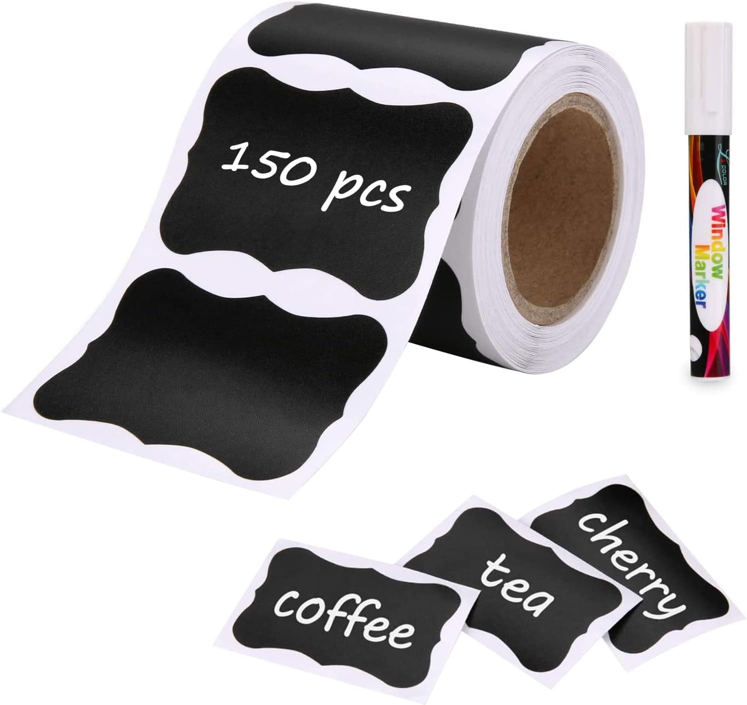 Chalkboard Labels, Joyoldelf 150Pcs Waterproof Reusable Blackboard Stickers Kit...