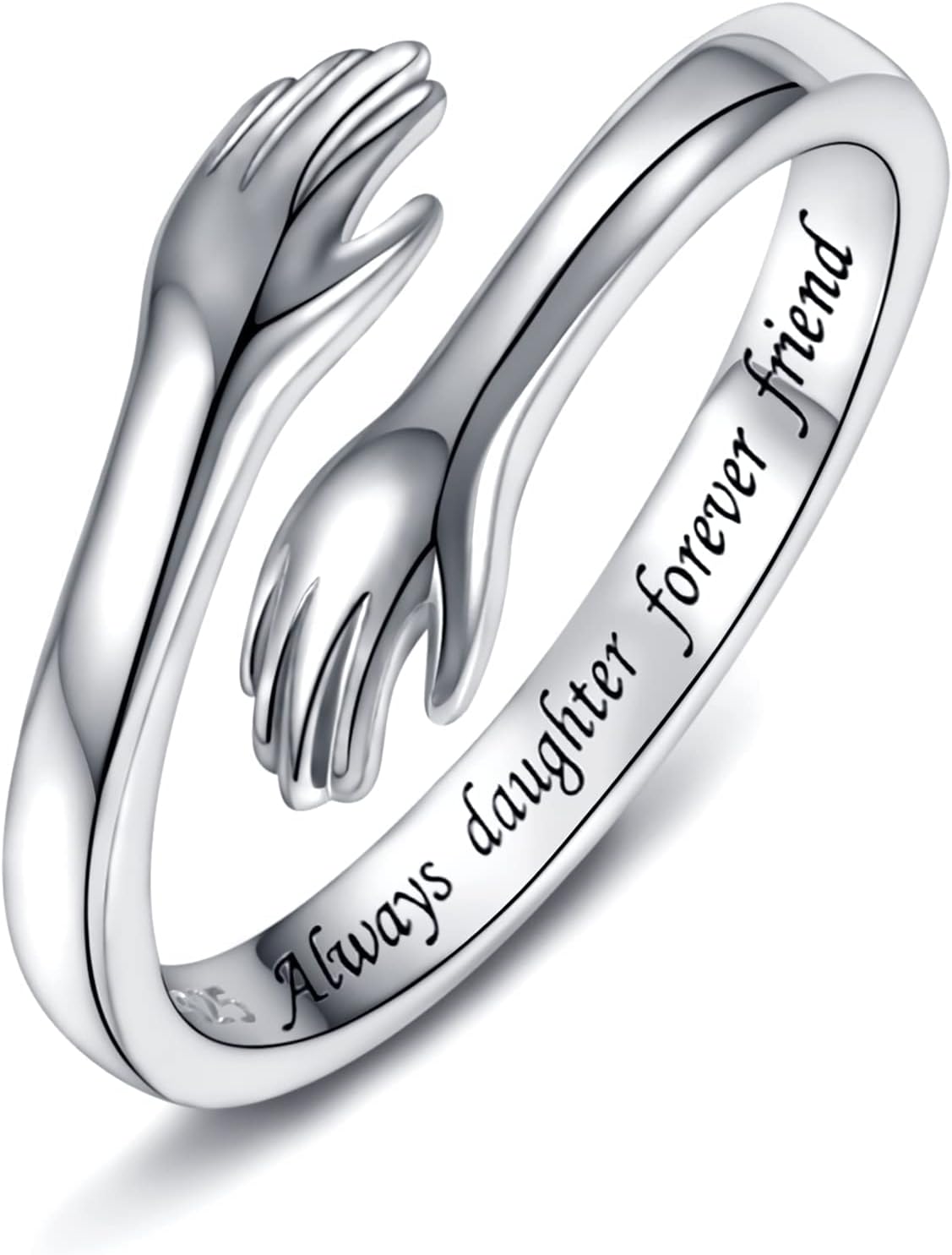 925 Sterling Silver Hug Rings for Women, I Love Yo...