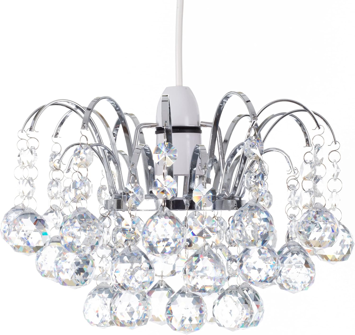 Klass Home K9 Crystal Faceted Oriel Light Shade | Crystal Chandelier | Ceiling L...