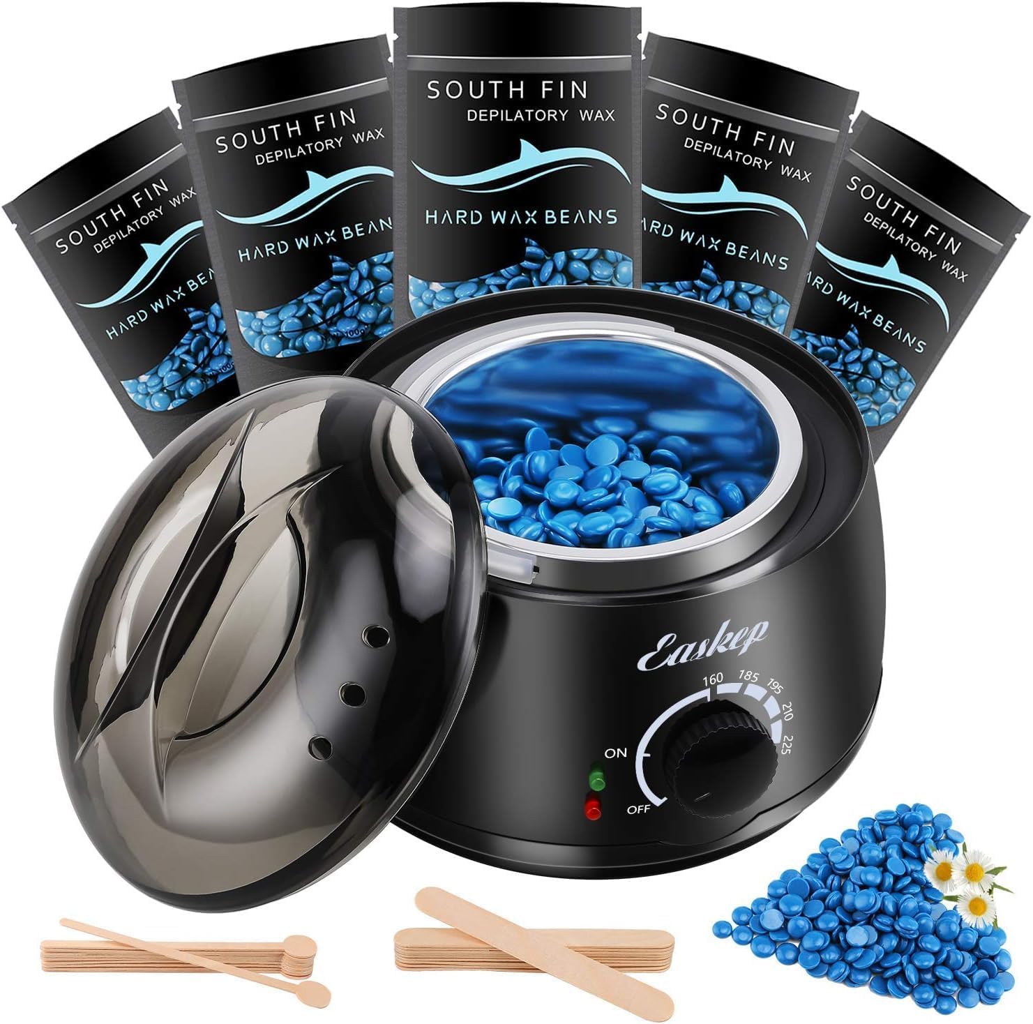 Easkep Waxing Kit, Wax kit for Hair Removal,6 Adjustable Temperature Wax Pot Pro...