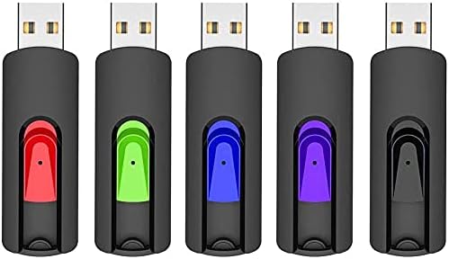 Vansuny 5 Pack USB Stick 64GB USB Flash Drive USB 2.0 Memory Stick Retractable D...