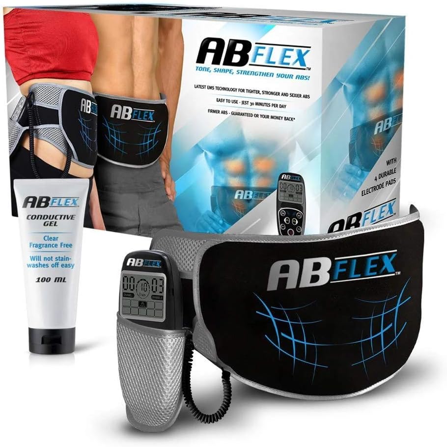 ABFLEX Ab Toning Belt and Ab Stimulator for Slender Toned Stomach Muscles, Remot...