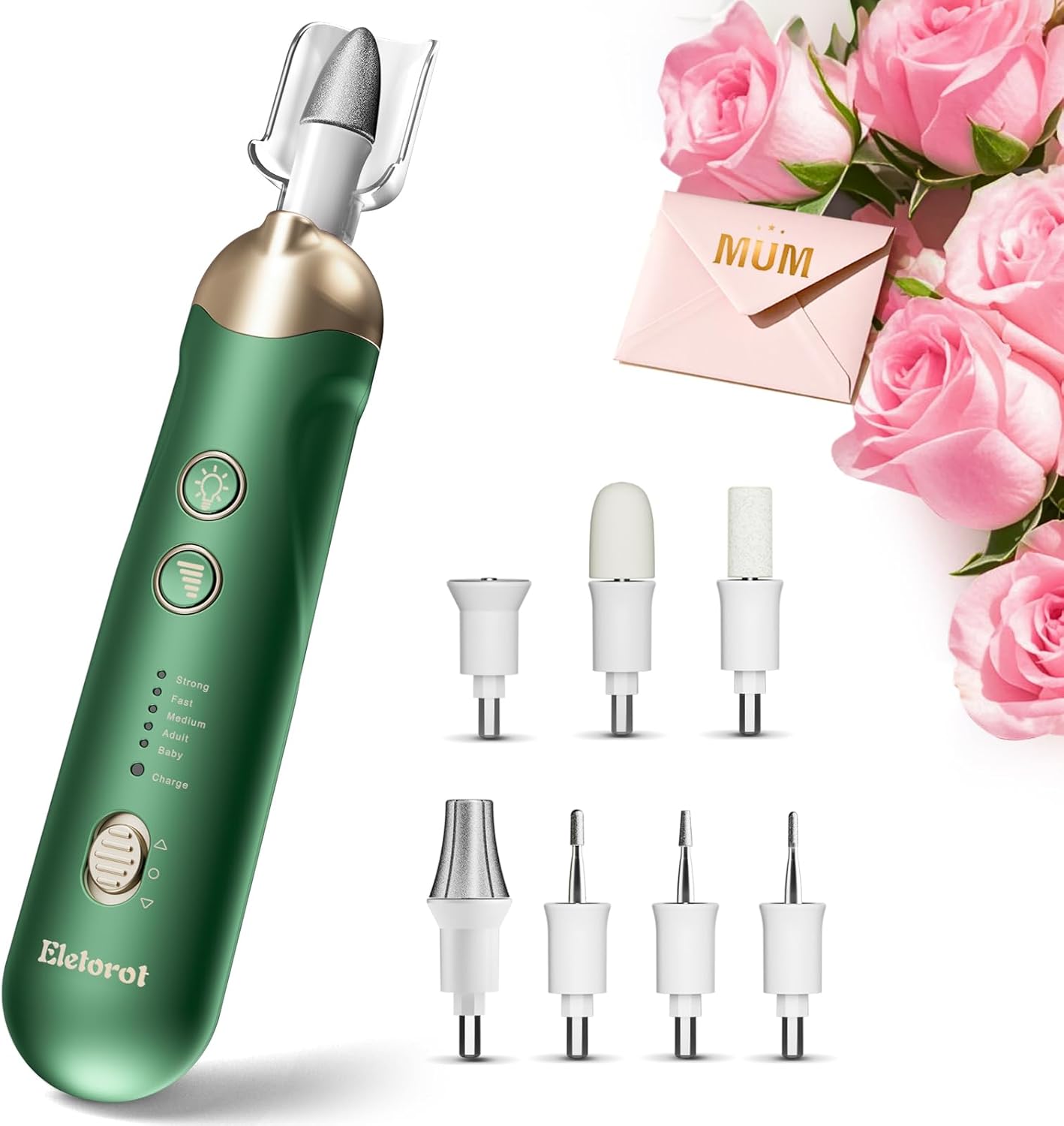 Eletorot Manicure and Pedicure Set for Feet, Cordless Electric Nail Files, Recha...