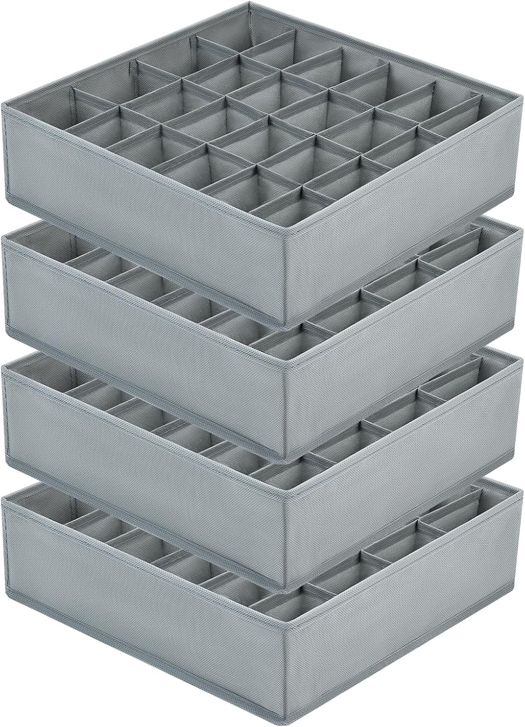 Joyoldelf Drawer Organiser - Set of 4 Foldable Sock Organisers - Wardrobe Storag...