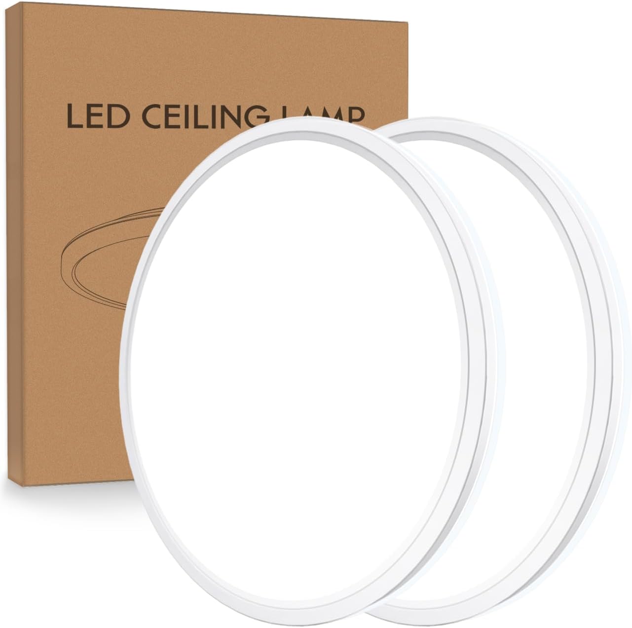 slochi [ 2 Pack] Bathroom Lights, 2050LM Round Cei...