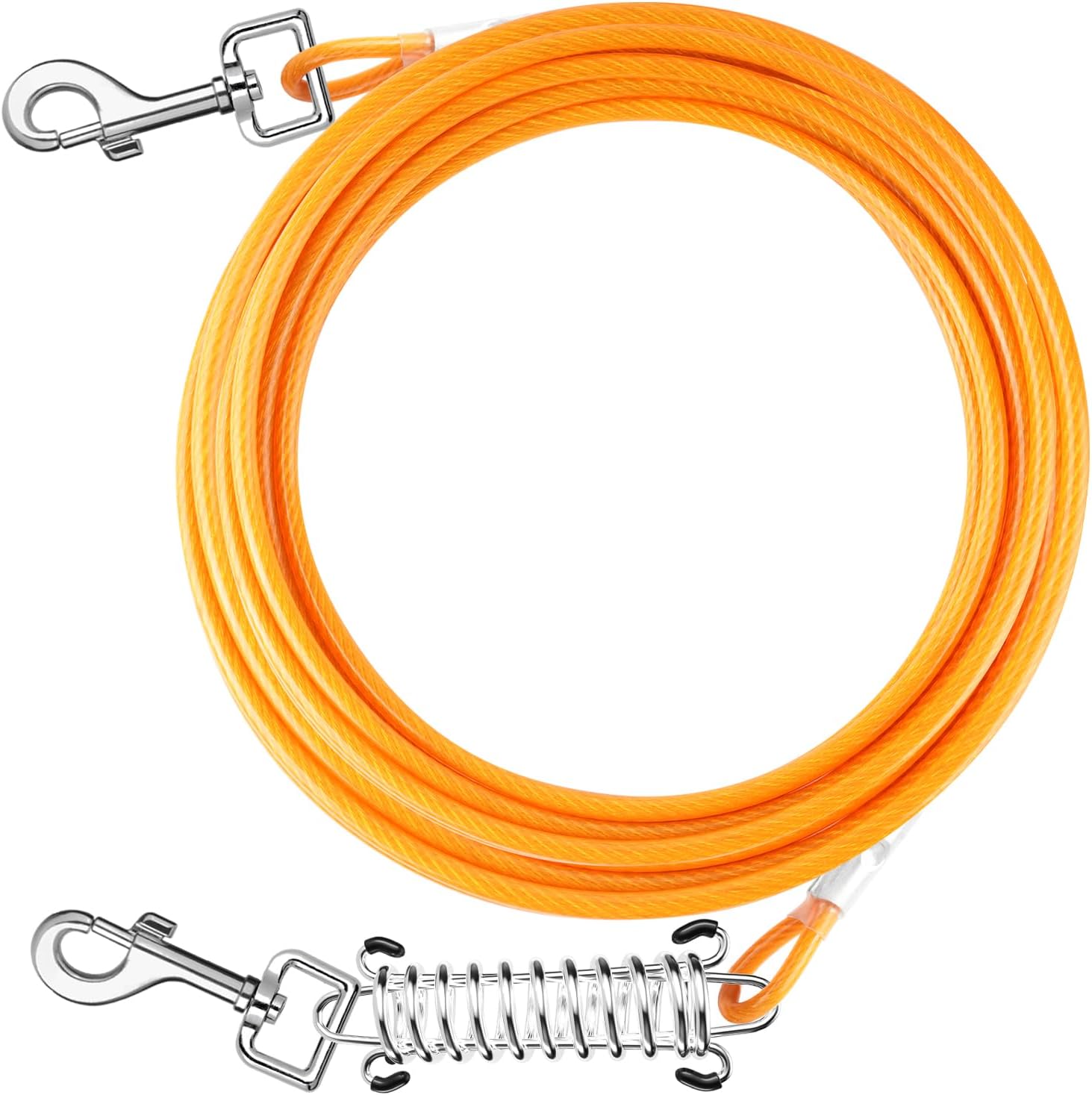 Aystkniet Dog Tie Out Cable 10FT 15FT 20FT 25FT 30FT 40FT 50FT with Shock Absorb...