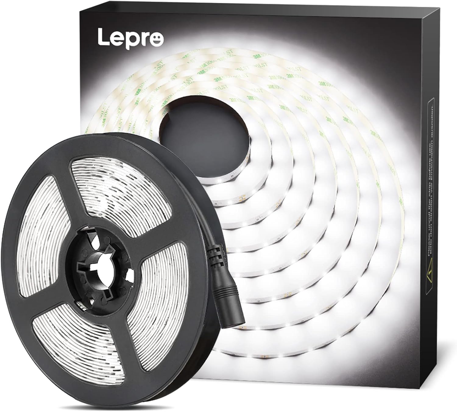 Lepro 5M LED Strip Lights, Cool White 6000K, 300 LEDs, 2300lm Bright Daylight LE...