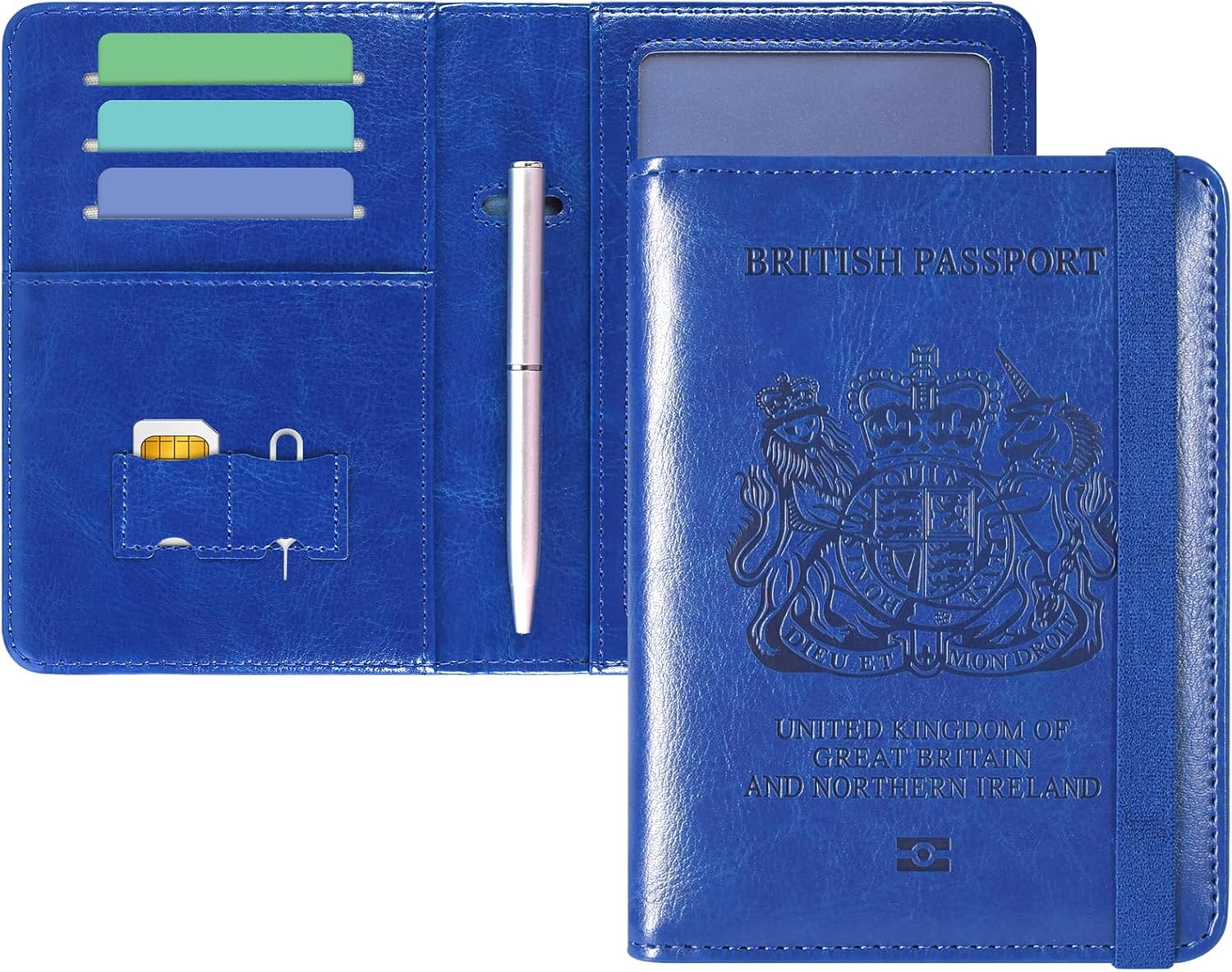 DMLuna Passport Holder, Premium PU Leather Travel Passport Wallet RFID Blocking...