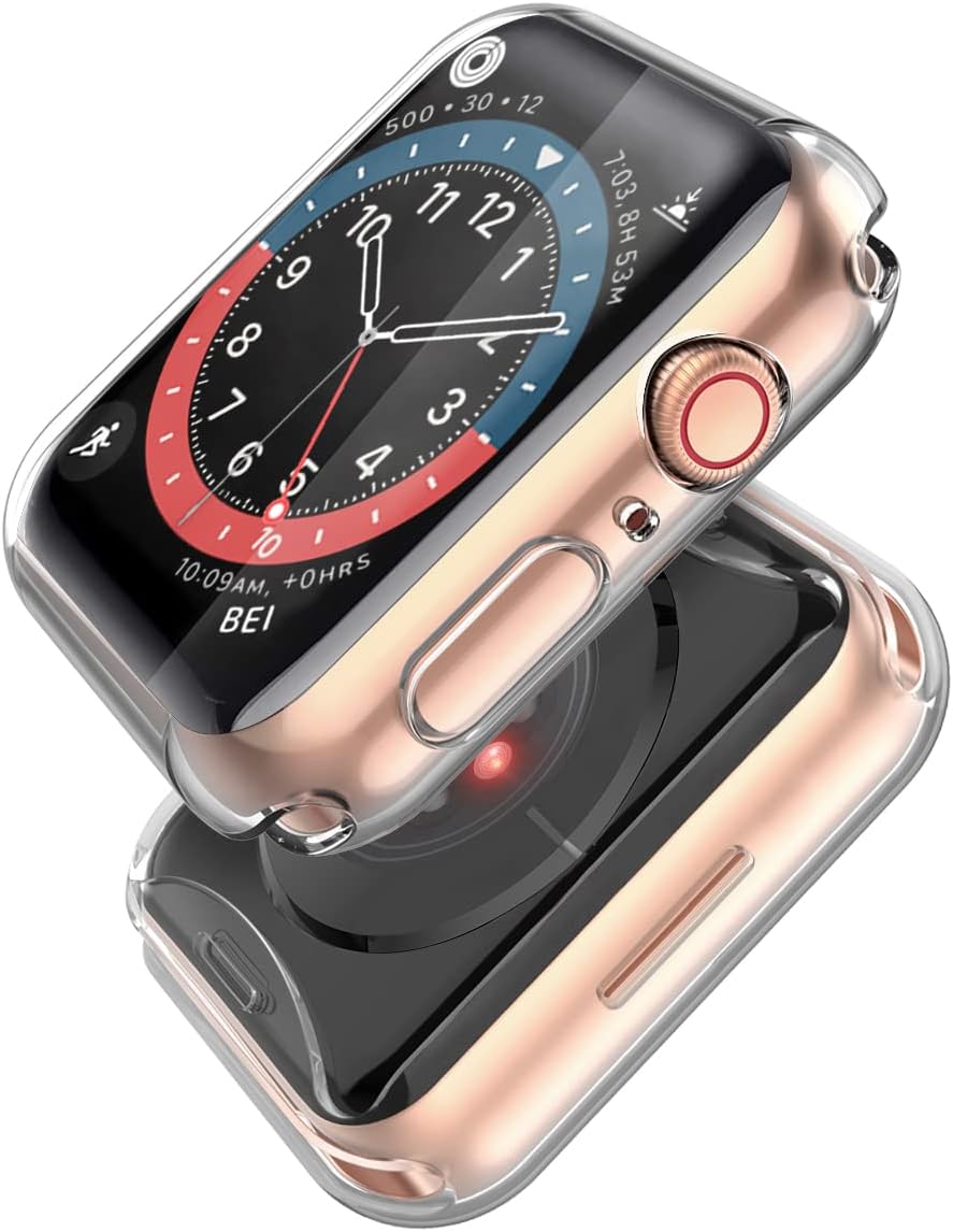 [2-Pack] Piuellia Transparent Case Compatible for Apple Watch Series 9 (Released...