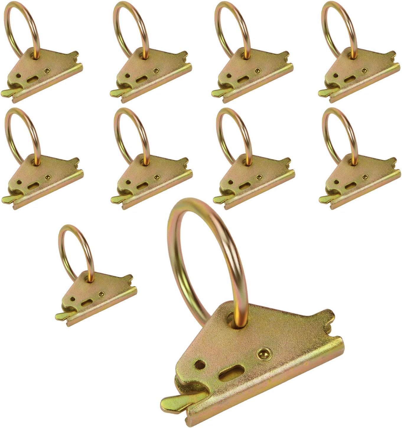 Eapele 10pcs Steel E-Track O Ring Tie-Down Anchors, Secure Cargo in Enclosed/Fla...