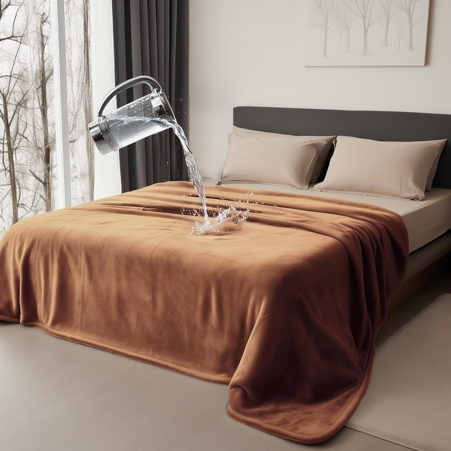 Bedding Aid Stain Proof Waterproof Blanket for Bed - Reversible Splash Blanket,...