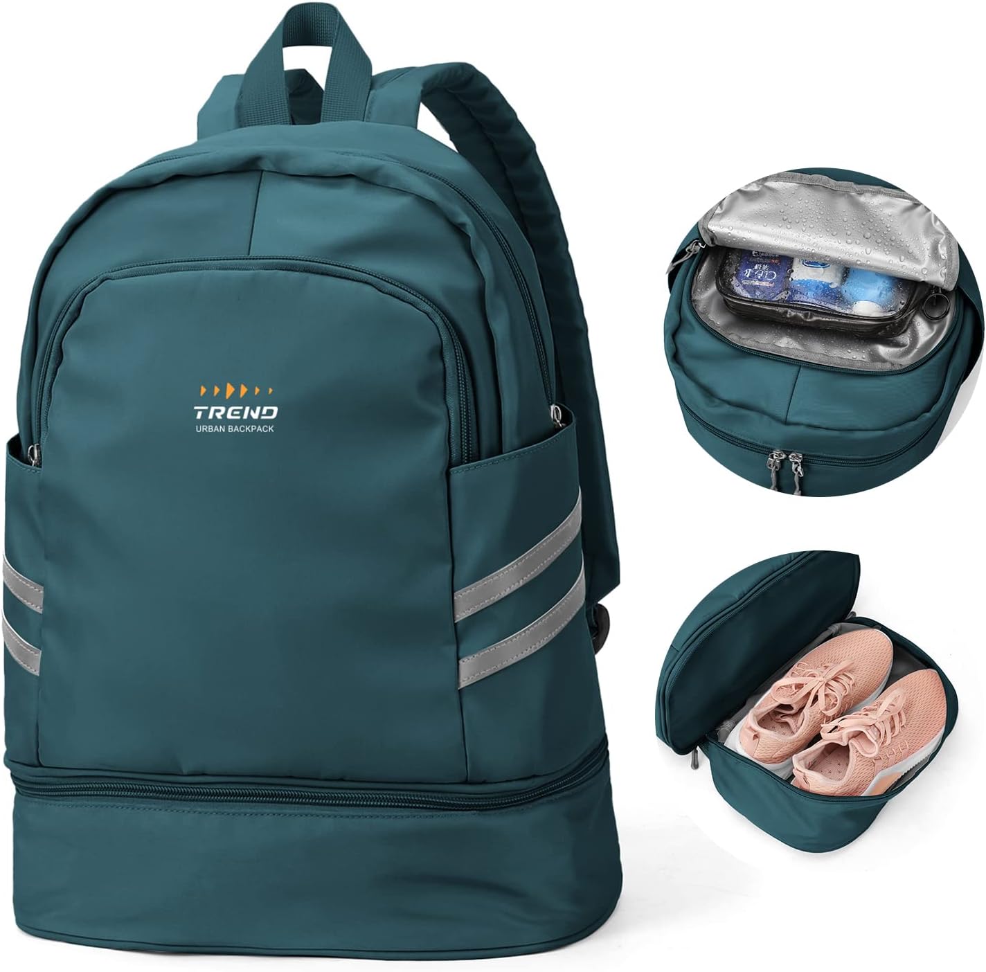 Gym Backpack for Women with Shoes Compartment & Wet Pocket Foldable Carry On Bac...