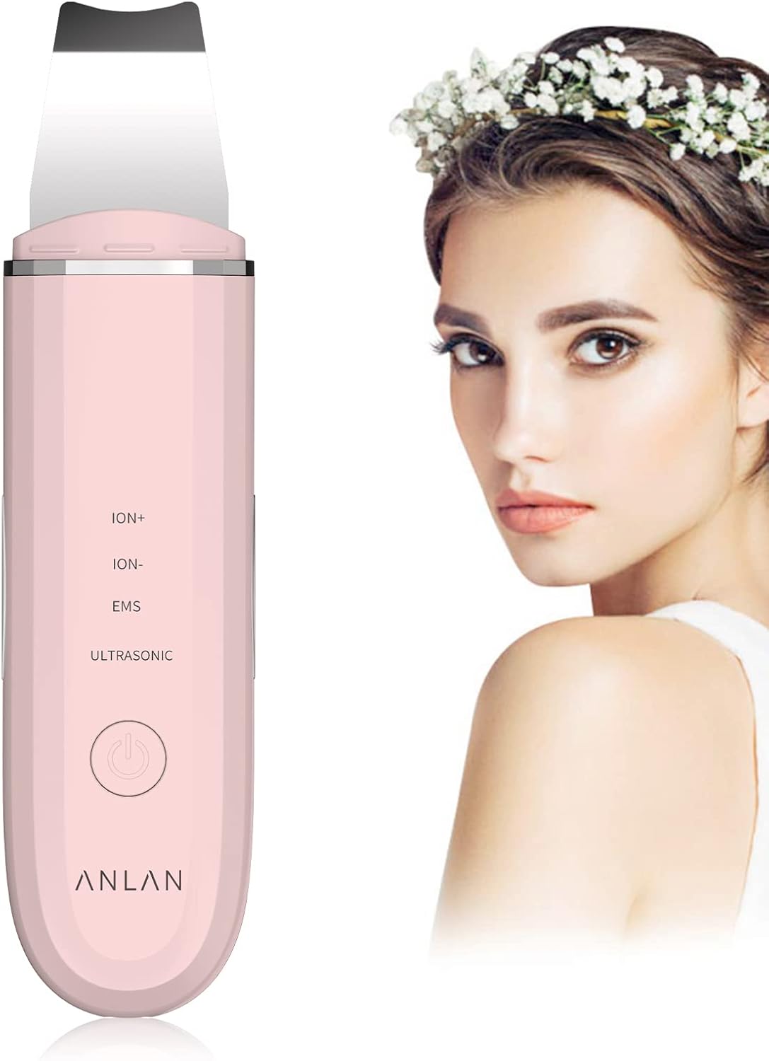 Facial Skin Scrubber,ANLAN Ultrasonic Skin Spatula EMS Ion Face Blackhead Remove...