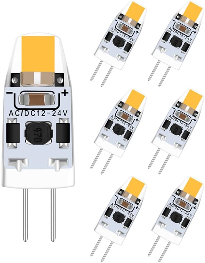 tkhetiana G4 LED Bulb 2W,12-24V AC/DC, Dimmable 12V G4 LED Bulb Warm White 3000K...