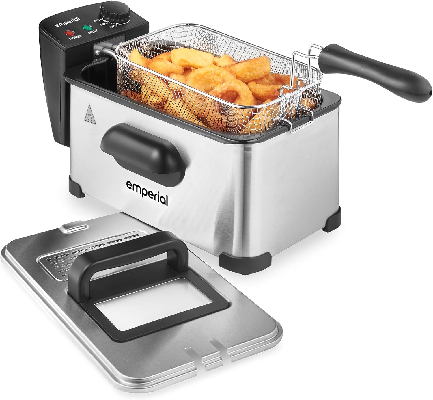 Emperial 3L Deep Fat Fryer Stainless Steel with Viewing Window and Safety Cut Ou...