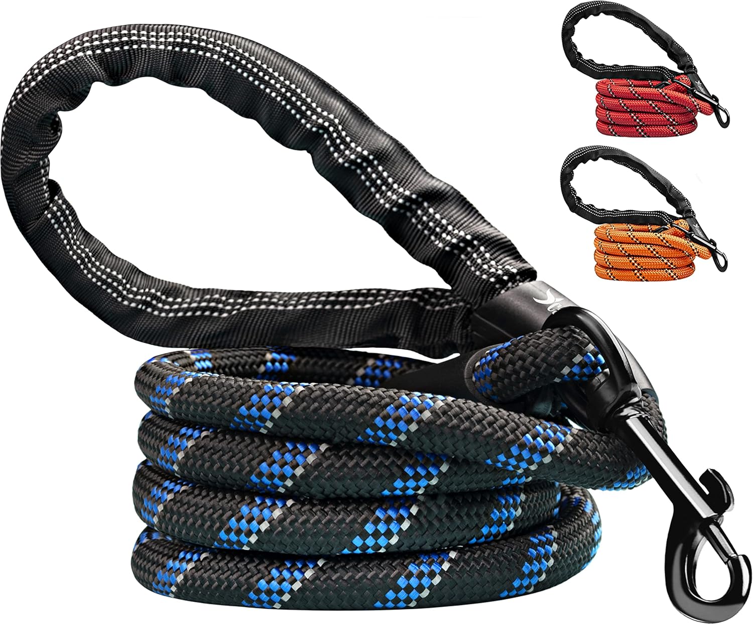 Candure Dog Lead with Soft Padded and Anti Slip Comfortable Rope Handle, 5 FT St...