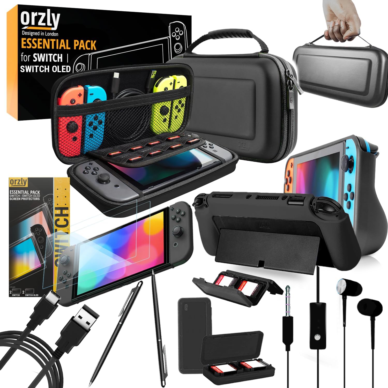 Switch Accessories Bundle - Orzly Essentials Pack...