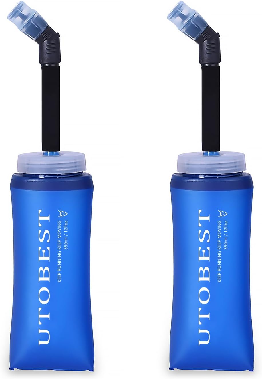 UTOBEST Soft Flask TPU Foldable Running Water Bottles Collapsible Hydration Bott...