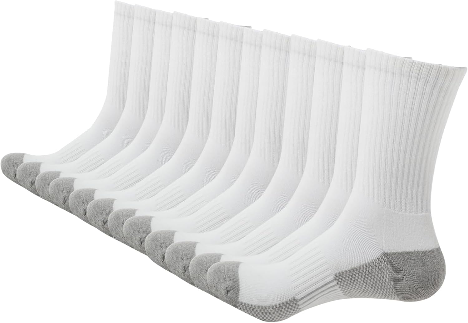 YORJOSOX Mens Socks 6-9 9-12 Cushioned Work Socks Walking Socks Crew Athletic So...