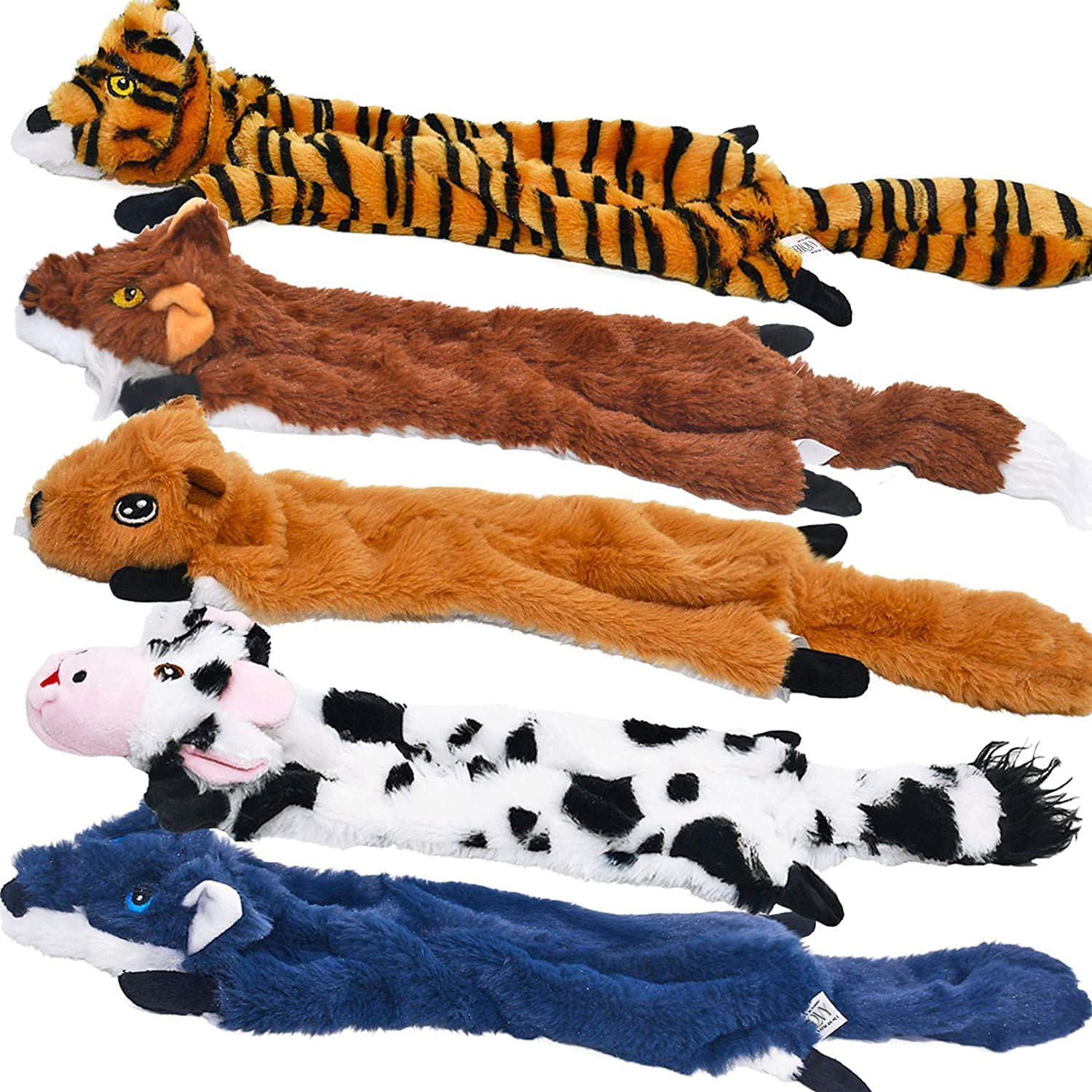 SHARLOVY Dog Squeaky Toys 5 Pack, Pet Toys Crinkle Dog Toy No Stuffing Animals D...