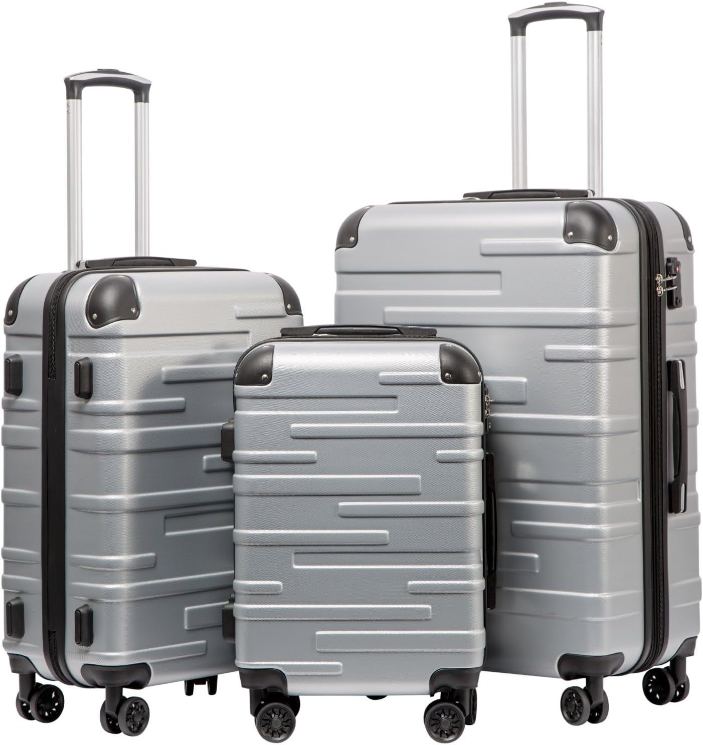 COOLIFE Hard Shell Suitcase with TSA Lock and 4 Spinner Wheels Lightweight Durab...