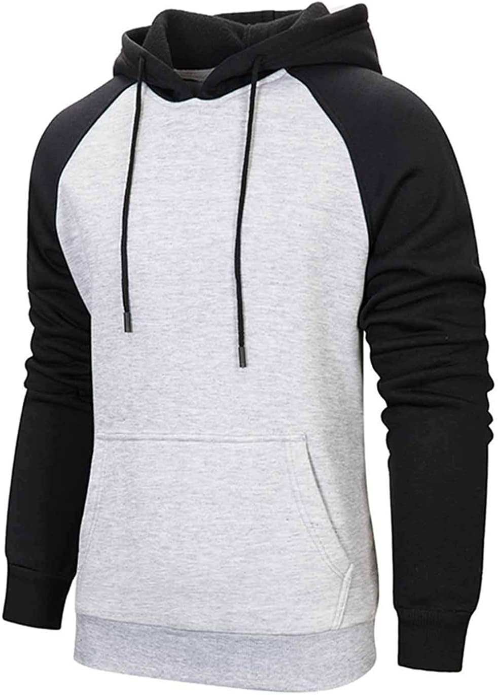 comefohome Hoodies for Men UK Pullover Color Block Fleece Sweatshirts Long Sleev...