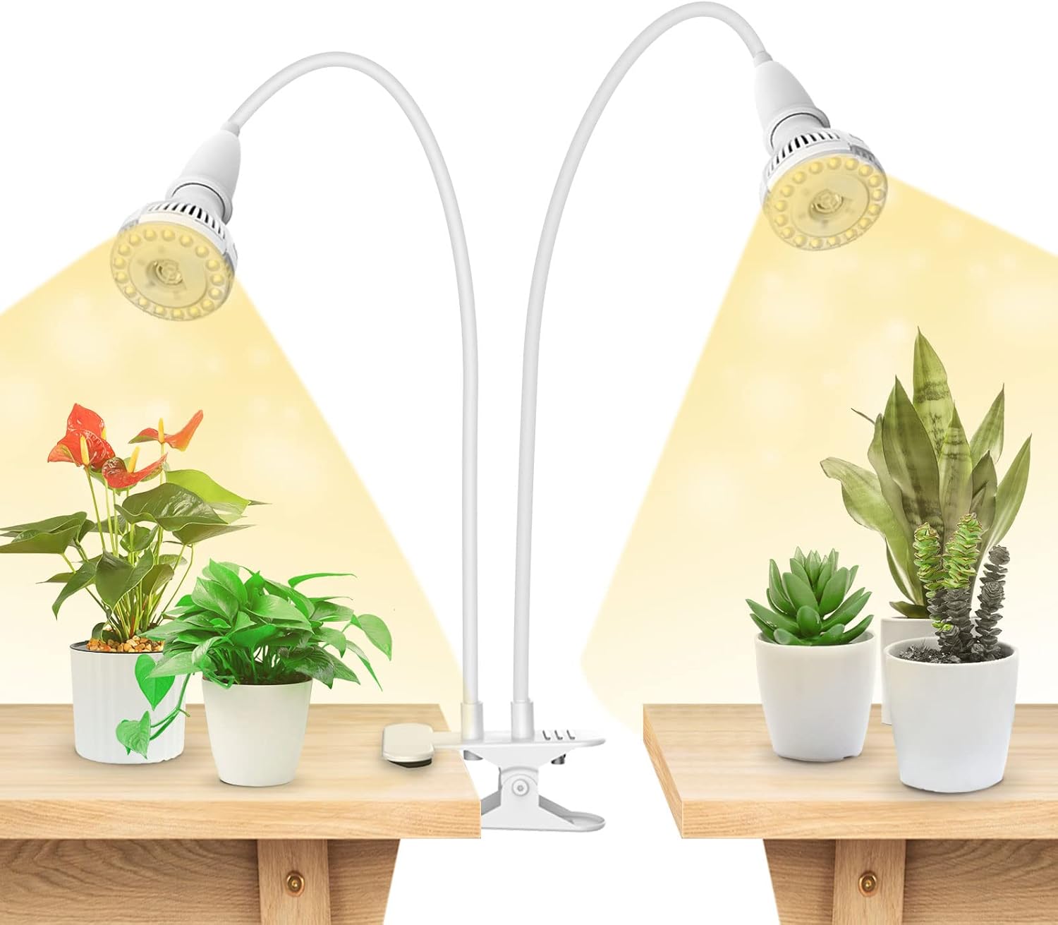 SANSI 300W LED Grow Lights for Indoor Plants with Lifetime Free E27 Grow Bulb Re...