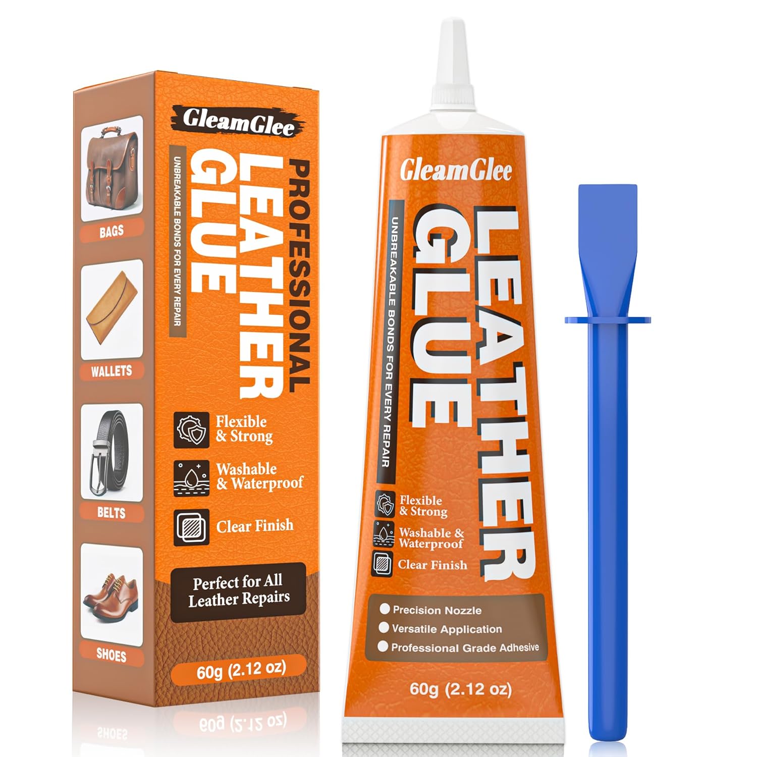 Leather Glue - 60ml Extra Strong Permanent Leather Adhesive Glue - High Strength...