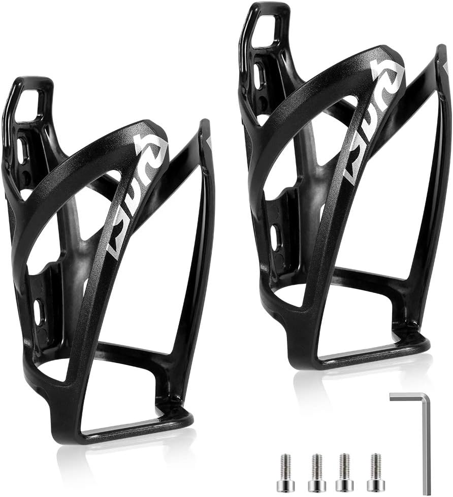 Bike Water Bottle Cage, 2 Pack Lightweight Bike Bottle Holder Strong Bicycle Dri...