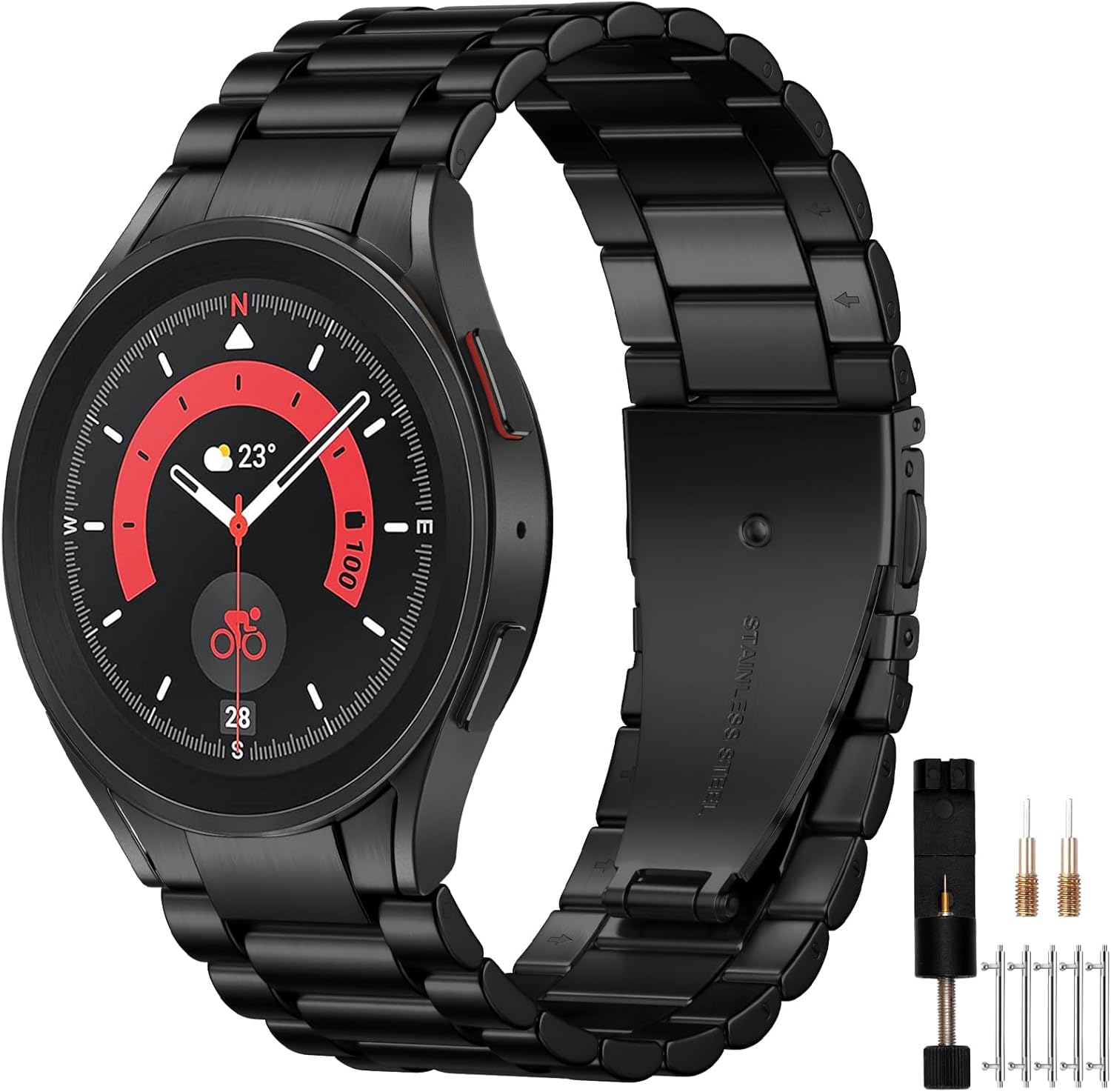 Mastten No Gap Compatible with Samsung Galaxy Watch 7 6 5 4 Strap 44mm 40mm, Sta...