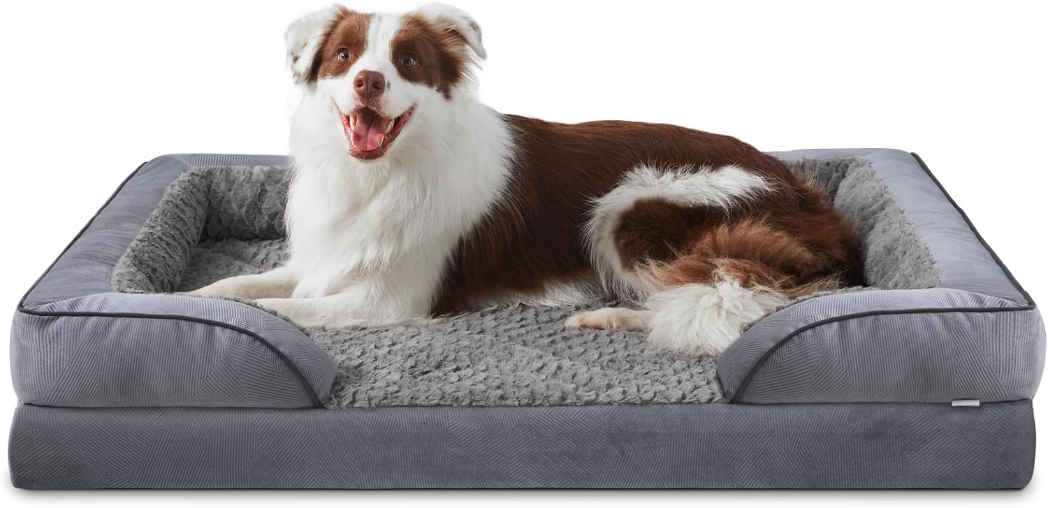 JOEJOY Large Dog Bed, Orthopedic Memory Foam Dog Beds, Washable Pet Bed, Fits up...