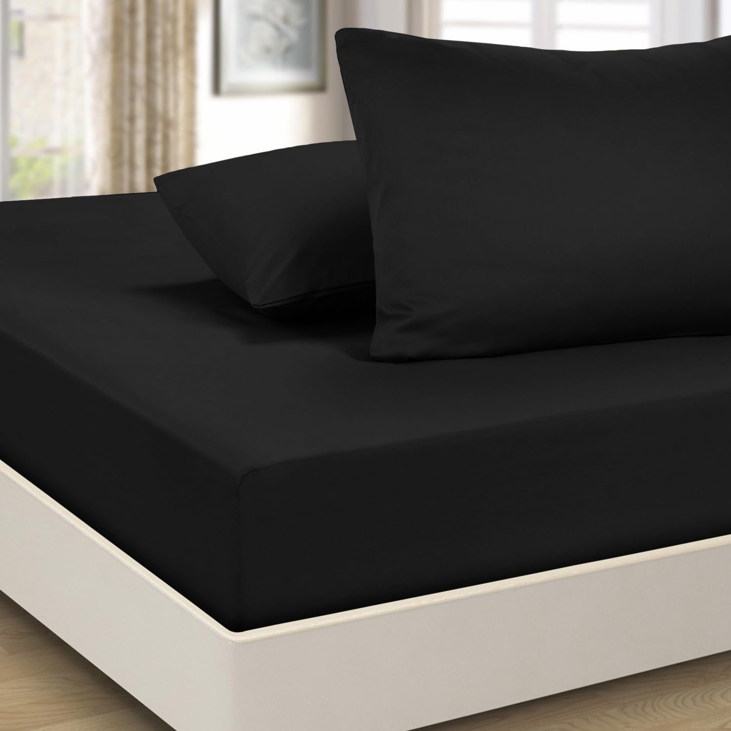 Imperial Rooms King Size Fitted Sheets - Deep Pocket 40cm/16" Bed Sheets Brushed...