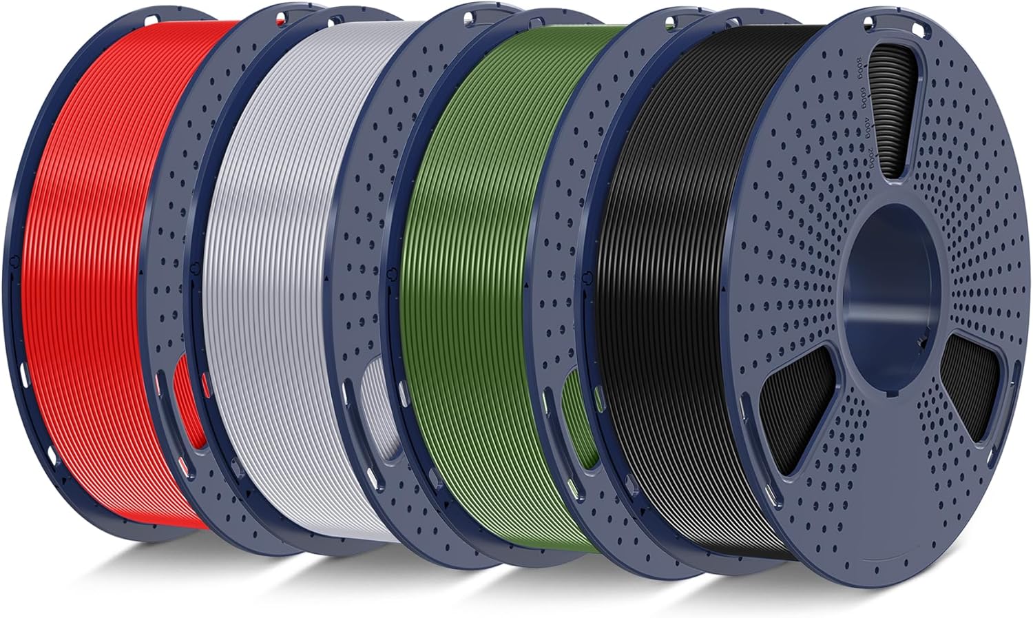 SUNLU 4KG PLA+ 3D Printer Filament Bundle, PLA Plus Filament 1.75mm, Toughness E...