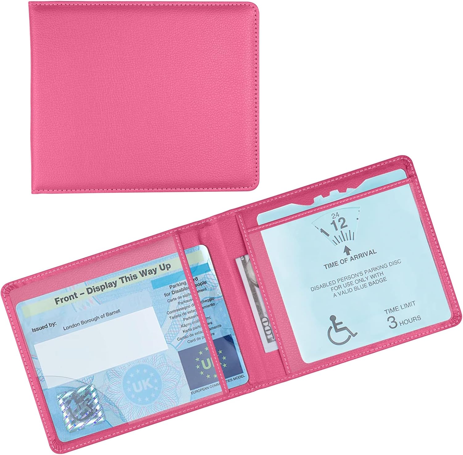 OFFCUP Disabled Badge and Timer Holder, PU Leather Disabled Badge Holder Wallet...