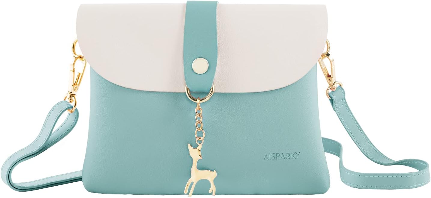AISPARKY Small Cross Body Bag for Girls PU Leather Shoulder Handbag Cross Body P...
