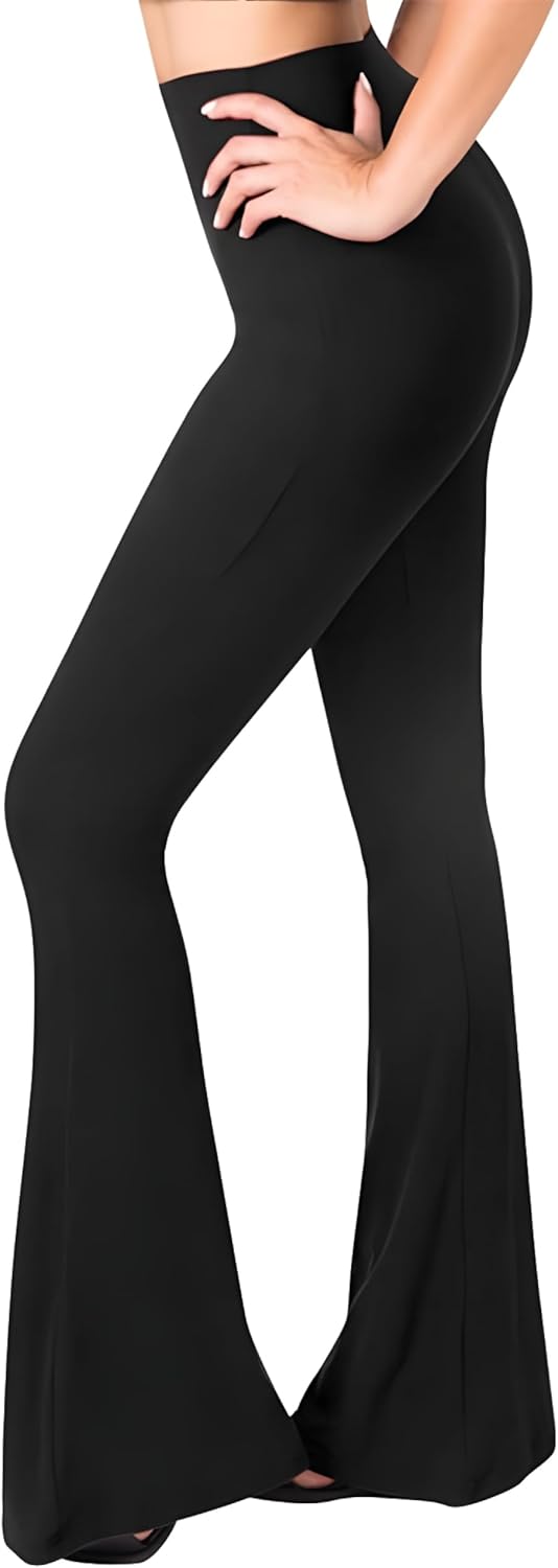 SATINA Flared Womens Leggings - Buttery Soft High...