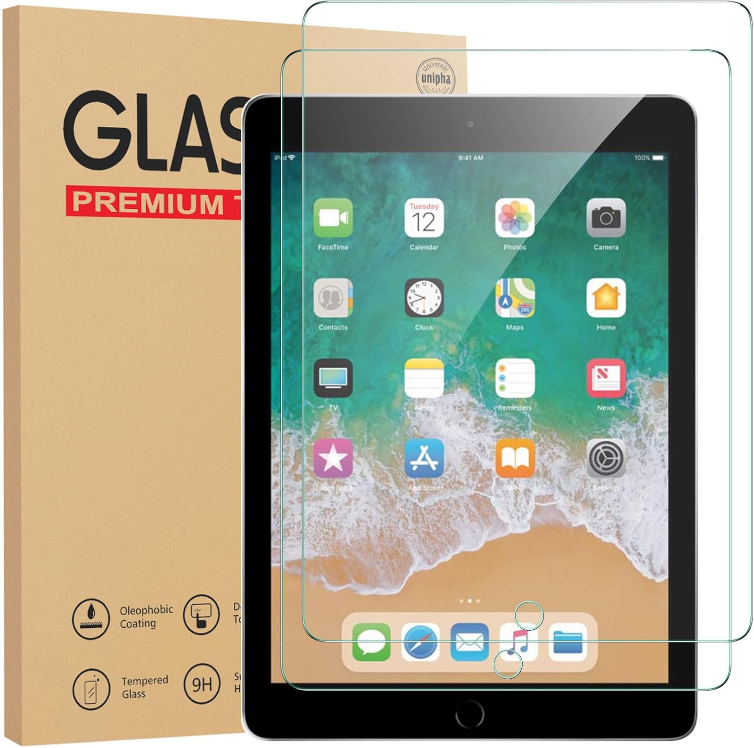 Gerutek [2 Pack Screen Protector for iPad 9.7 inch, iPad Air1,iPad Air 2,iPad Pr...