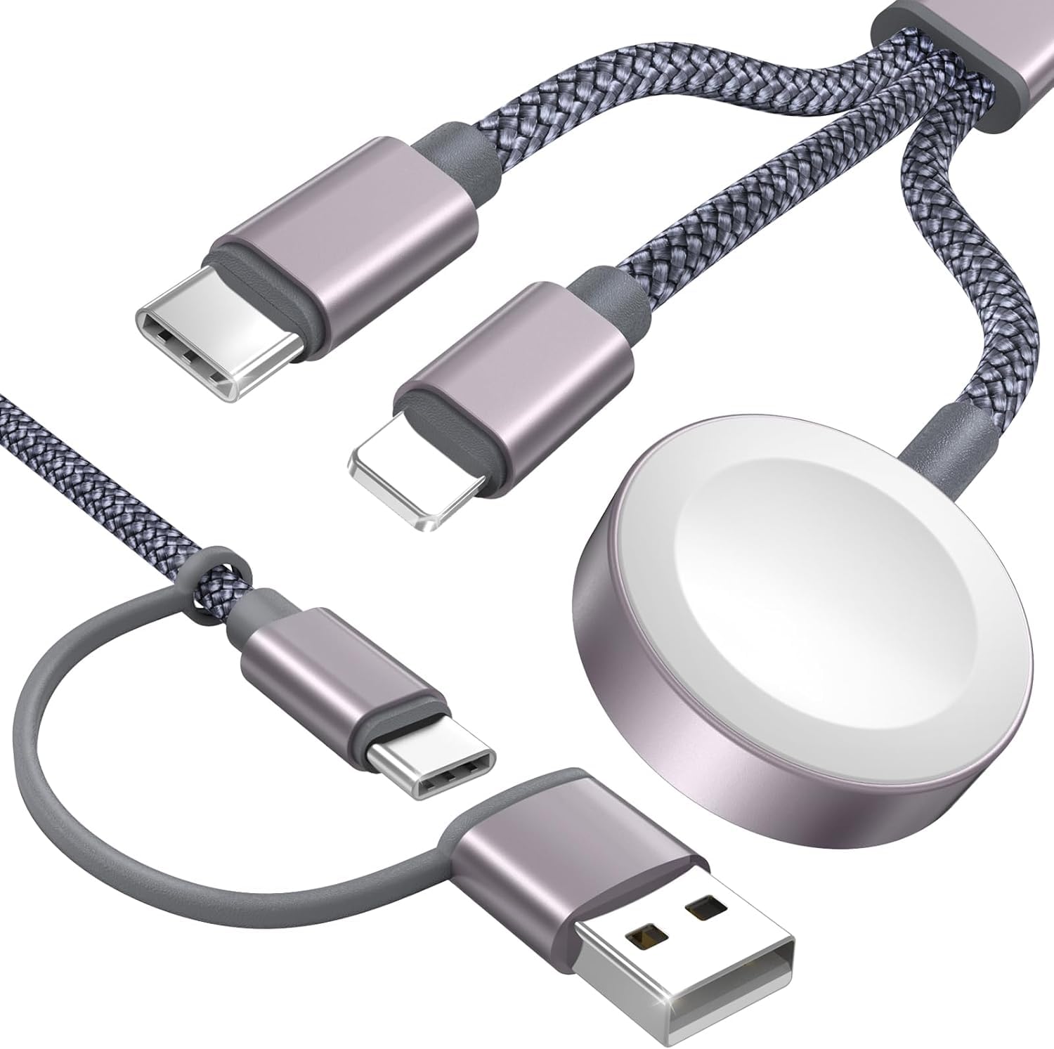 Upgraded 3 in 2 USB C Cable for Apple Watch Charger iPhone Charger USB C Multi F...