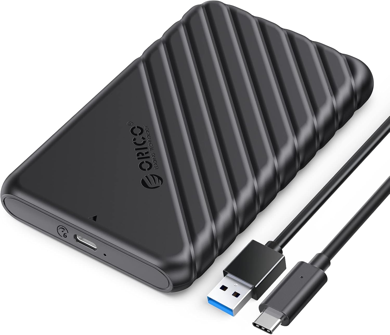 ORICO 2.5 inch USB C Hard Drive Enclosure USB 3.1 Gen 1 to SATA III External Har...
