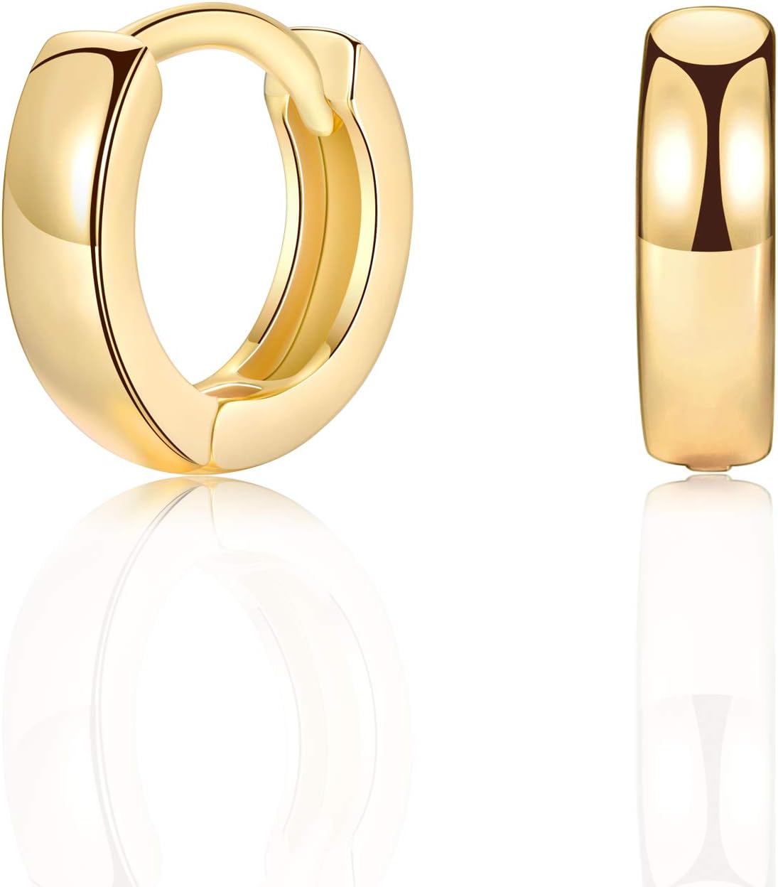 Small Silver/Gold/Rose Gold Hoop Earrings, 925 Sterling Silver Post Lightweight...