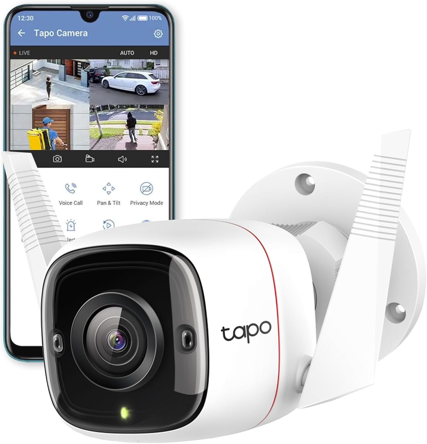 Tapo C310 (Renewed) 2K Outdoor Security Camera, Motion Detection, IP66 Weatherpr...